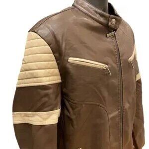 American Breed Bomber / Motorcycle Jacket Brown /Khaki Men’s Size M Style ABPF-